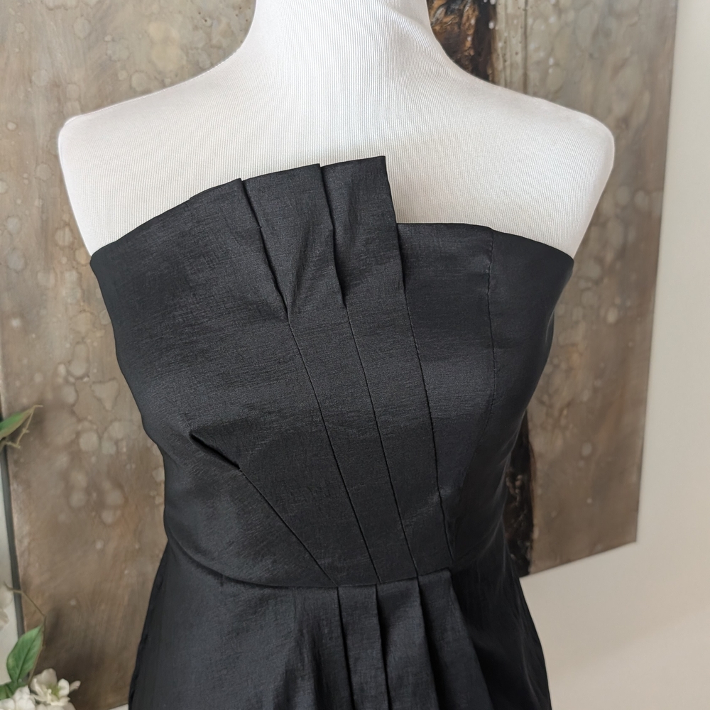 Calvin Klein Black Strapless Pleated Sheath Dress - Picture 5 of 6